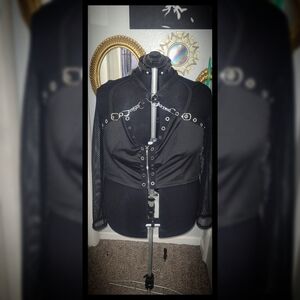 Black Gothic Harness Top